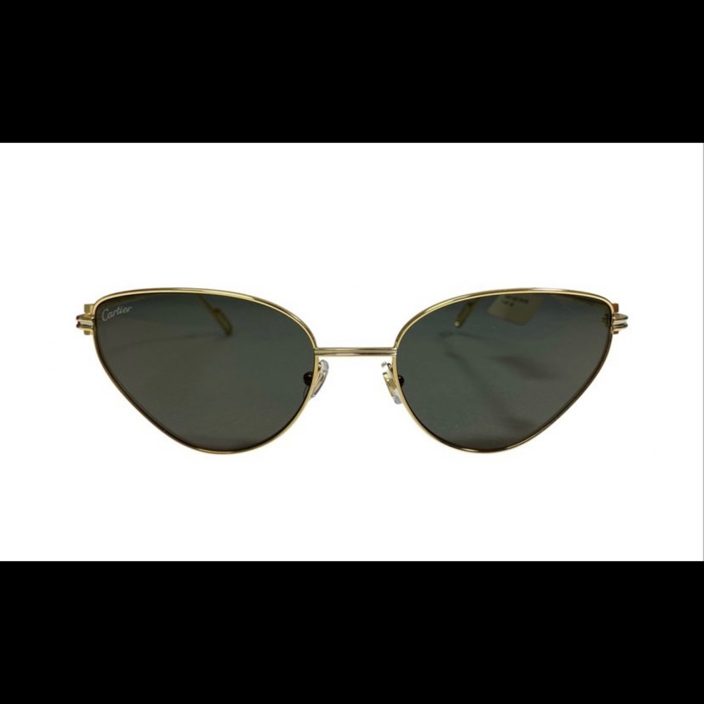 CARTIER Cat Eye Gold Sunglasses
